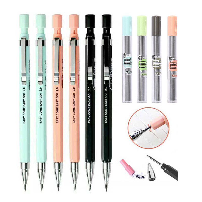 Mechanical Pencil Lead - Juego de lápices mecánicos de 2,0mm