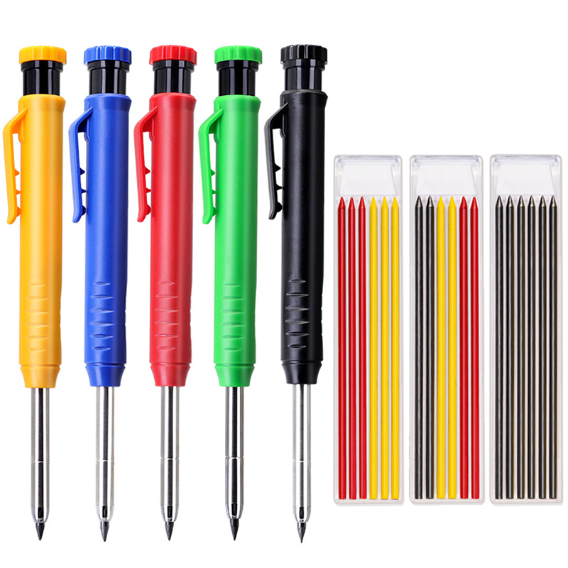 Mechanical Pencil Lead - Juego de lápices de carpintero sólidos,