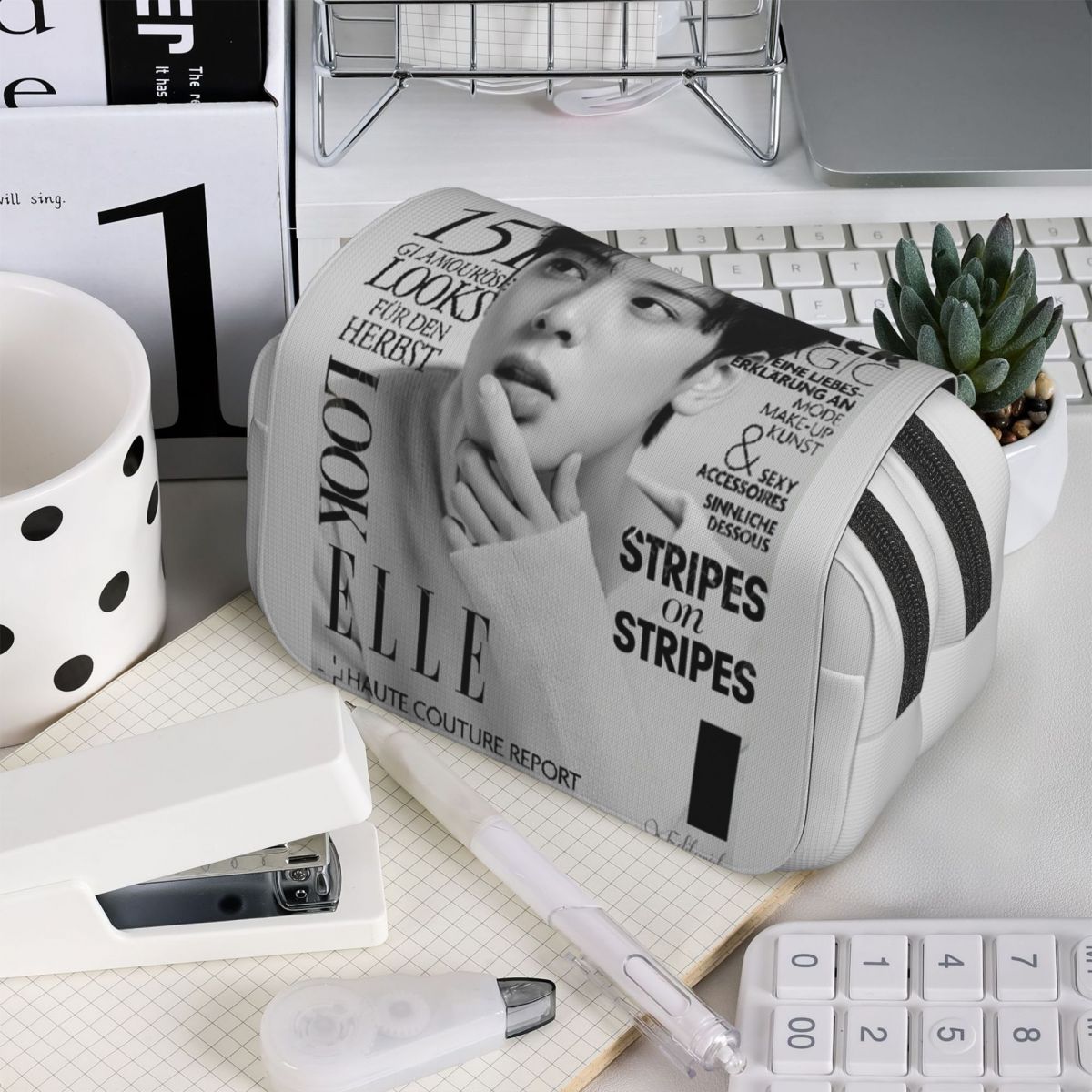Stationery And Office Supply Chain - Estuche para lápices Cha EunWoo Kpop