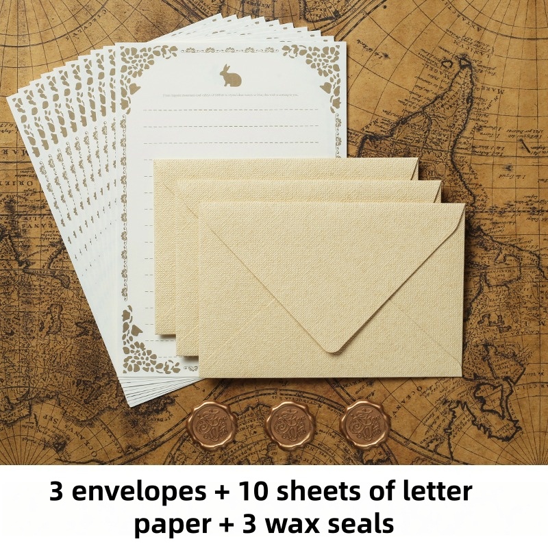 Wax Seal Stamp Kit - Juego de 16 Sobres de Lino
