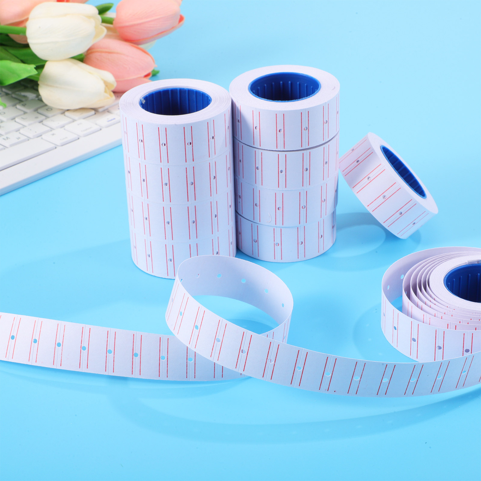 Sticker Label Roll - 10 Rollos de Etiquetas Adhesivas Transparentes