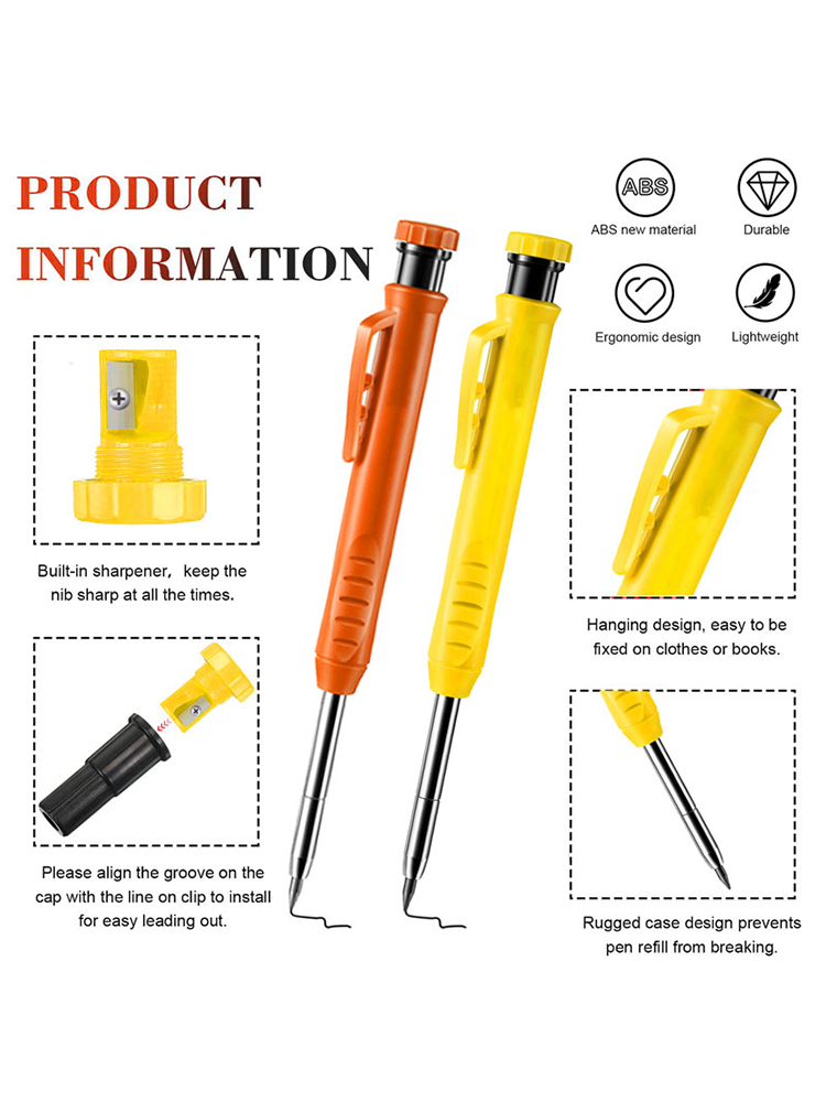 Juego de lápices de carpintero - Mechanical Pencil Lead reseña y precio