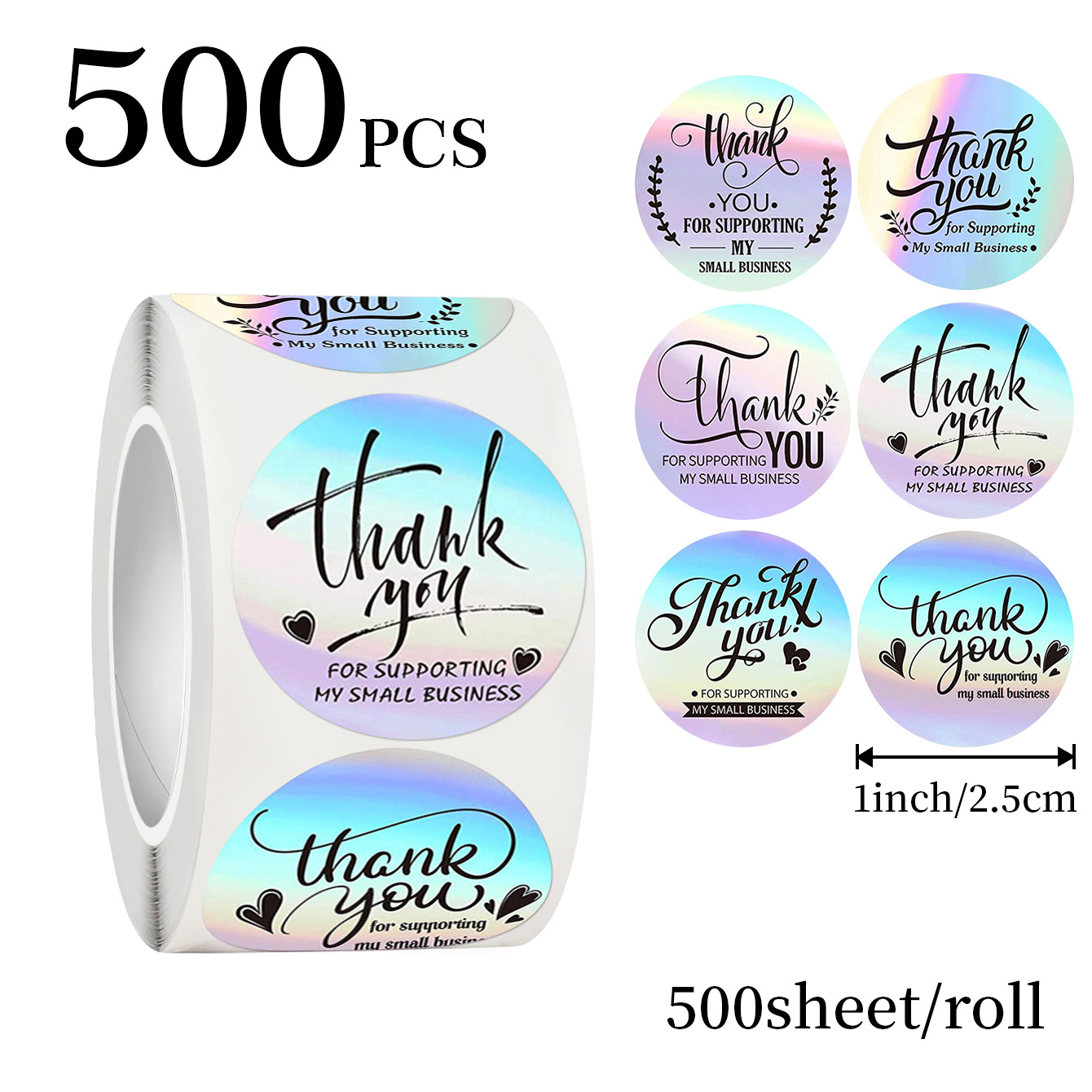 JCAC 500pcs/rollo Pegatinas Ho - Sticker Label Roll reseña y precio