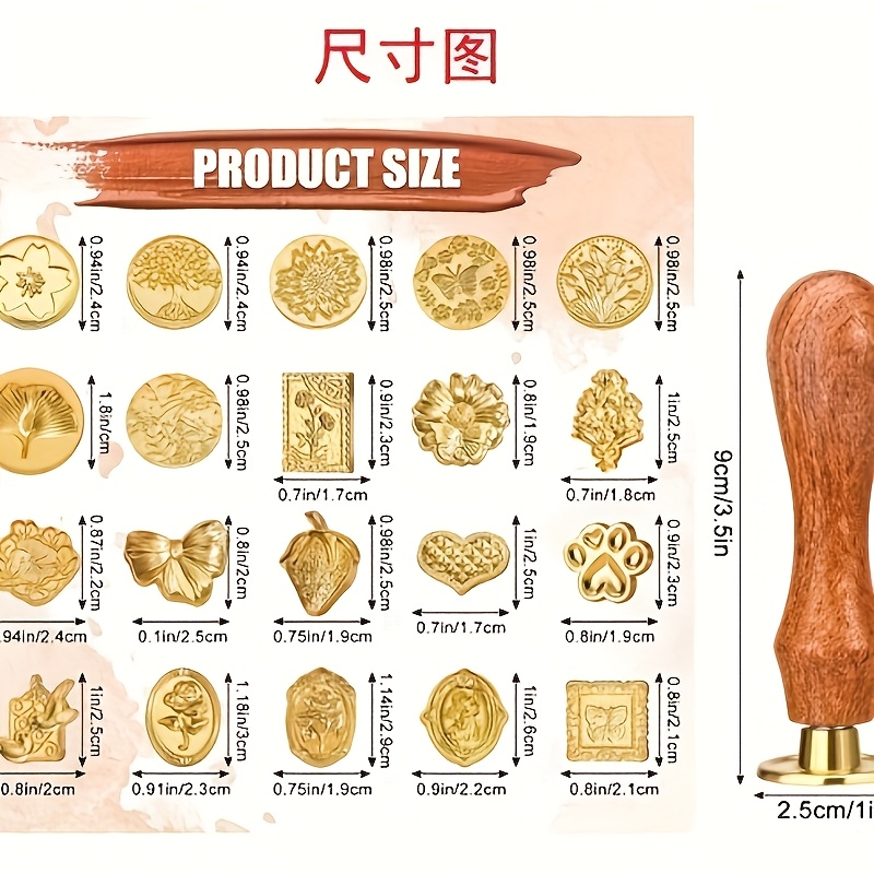 Juego de sellos de cera de 21  - Wax Seal Stamp Kit reseña y precio